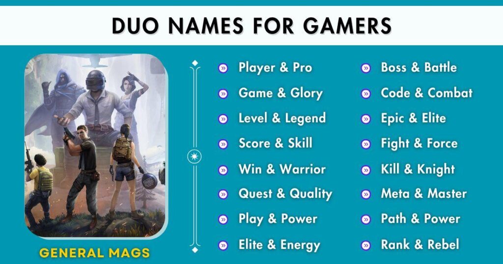 Duo Names For Gaming Team