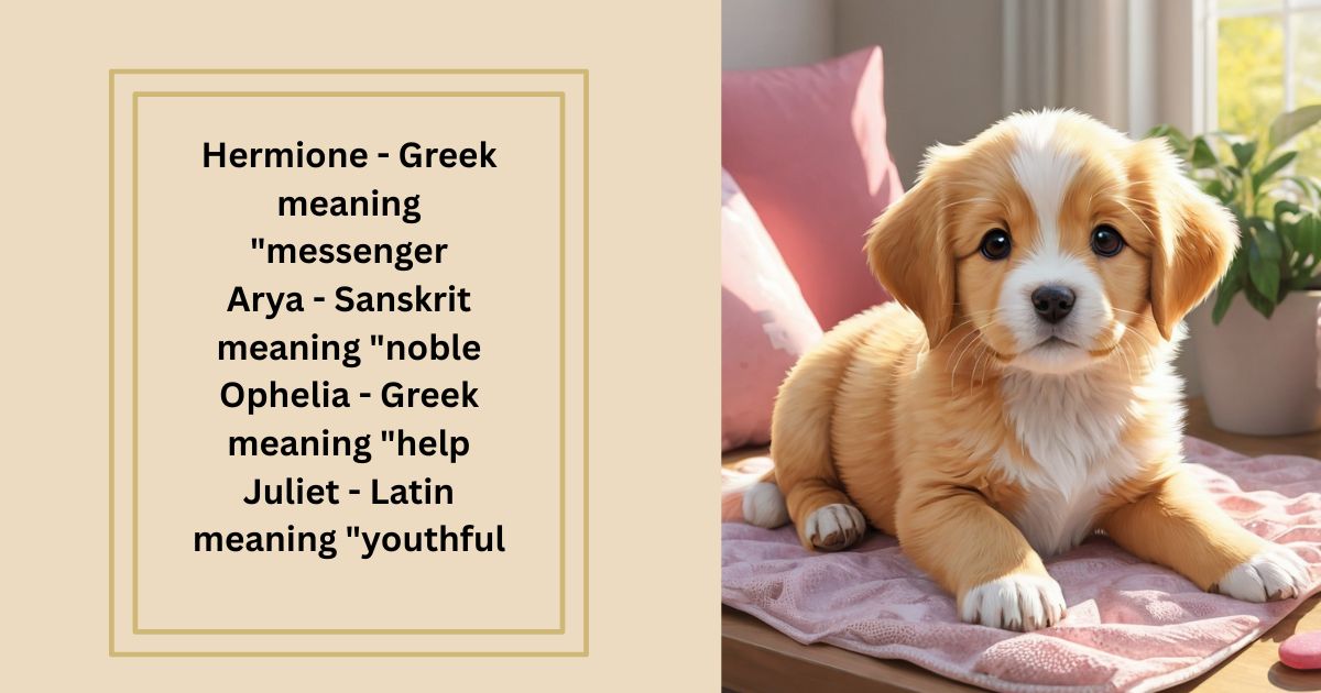Literary and Mythological Unique Female Dog Names